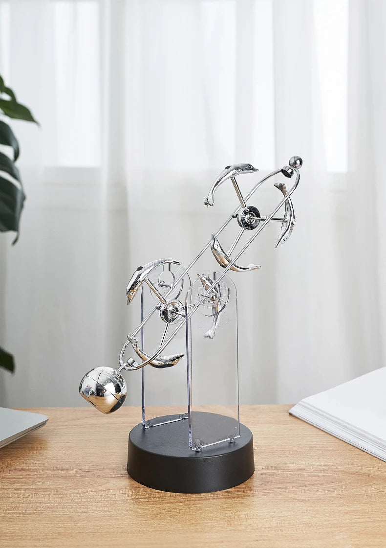 Physics Science Newton Pendulum Nordic Home Decoration Accessories Modern Metal Maglev Balance Balls Office Desk Decor Gifts