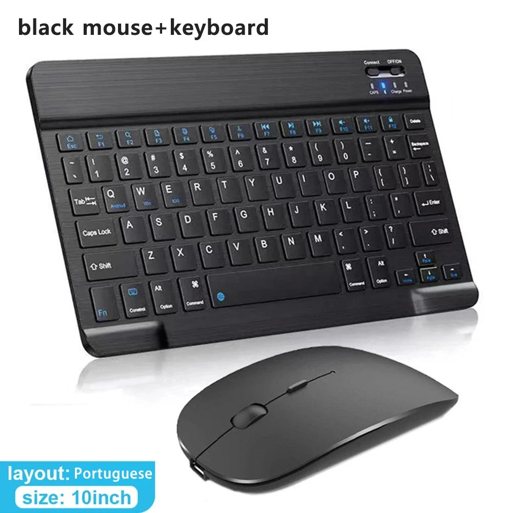 EMTRA Bluetooth Wireless Keyboard Mouse For Samsung Xiaomi Huawei Tablet For iPad Air Mini 5 Pro Spanish Korean Russian Keyboard