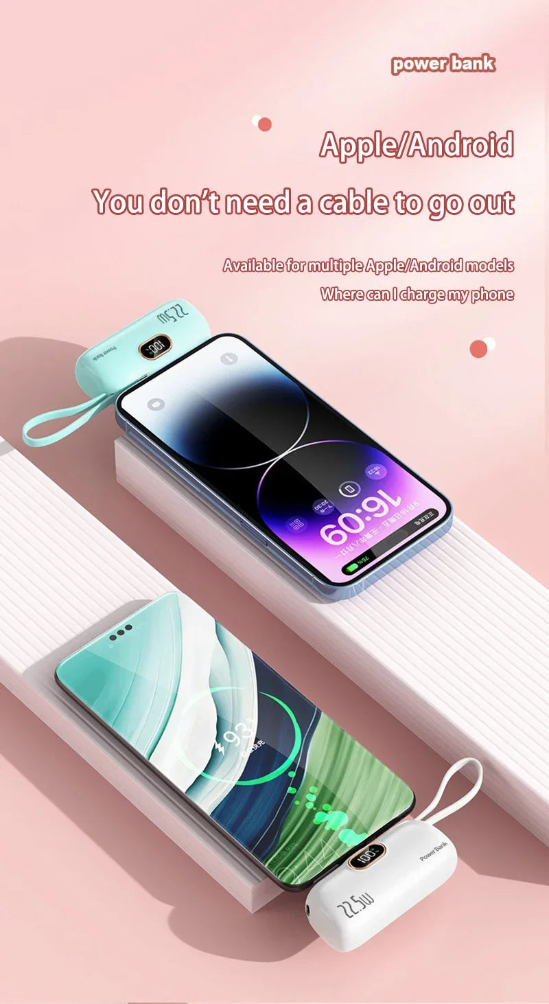 Lenovo Mini Convenient Mobile Power Bank 30000mAh Portable Fast Charging Suitable For iPhone For Samsung External Battery 2026
