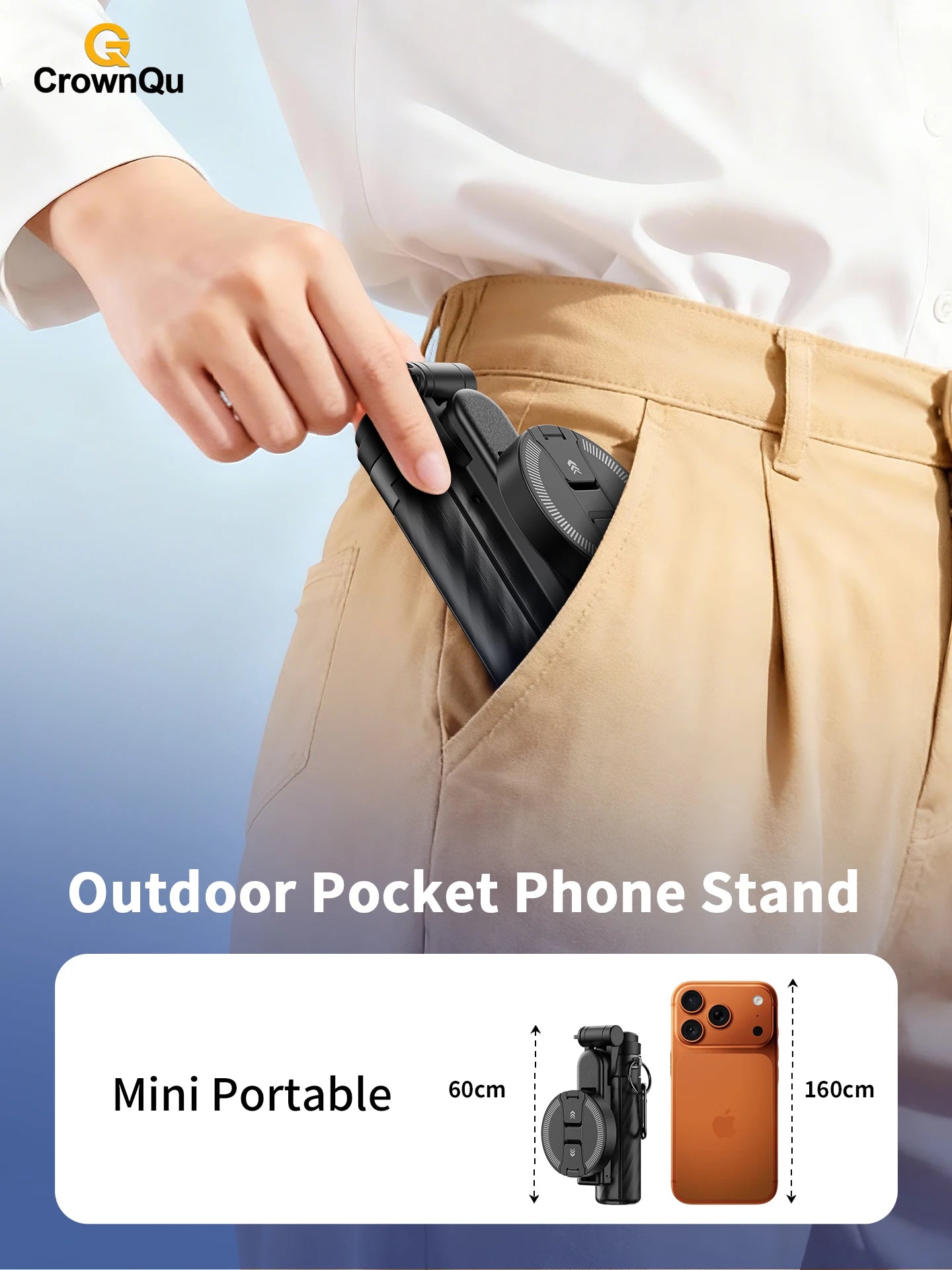 Protable Magnetic Selfie Stick Multifunctional Phone Holder with Clamp Bluetooth Remote Extendable Tripod for iPhone Android