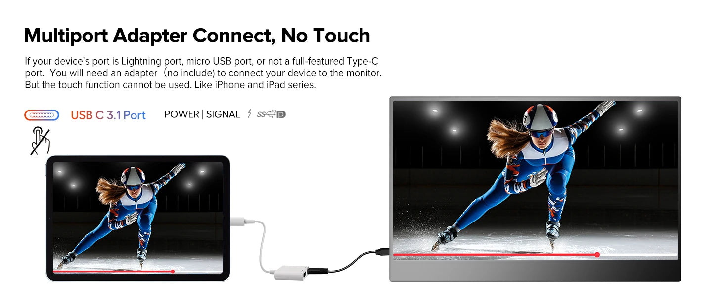EVICIV Portable Monitor 15.6