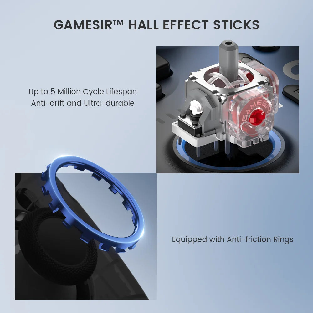 GameSir Super Nova Wireless Switch Controller with Charging Station, Hall Effect Joystick for PC Nintendo Switch 2 Android Phone