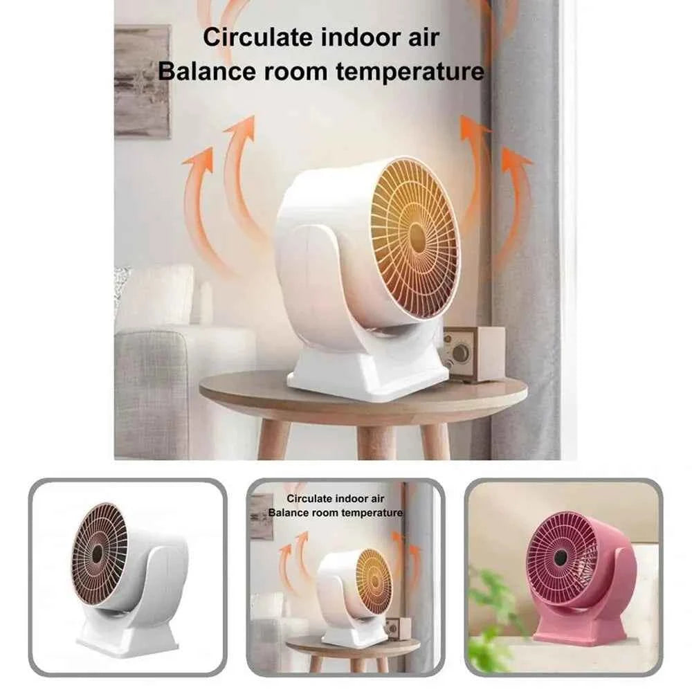 Portable Electric Heater Low Noise Air Heater Fast Heating Mini Desktop Fan Heater Winter Heating Warmer for Home Office Room
