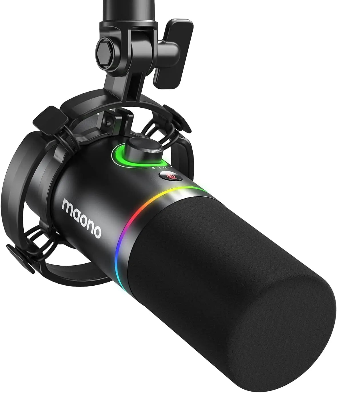 Maono XLR\USB Dynamic Microphone For Gaming Recording Streaming Youtube Metal Mic With Software Tap-to-Mute Gain Knob PD200X - WinSupport Tech