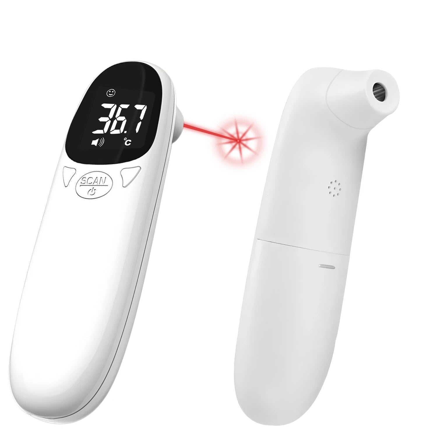 LCD Display Infrared Forehead Thermometer Fast Measure ℃/℉ IR Body Thermometer for PET Fever Detection