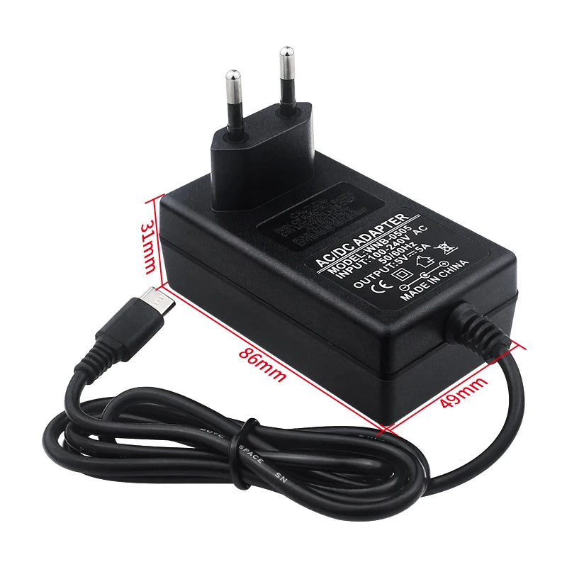 5V 5A Power Adapter for Orange Pi 5 Pro / Max / Ultra / Plus / 4A / RV2 USB Type-C Power Supply EU US UK Plug Raspberry Pi 5 4