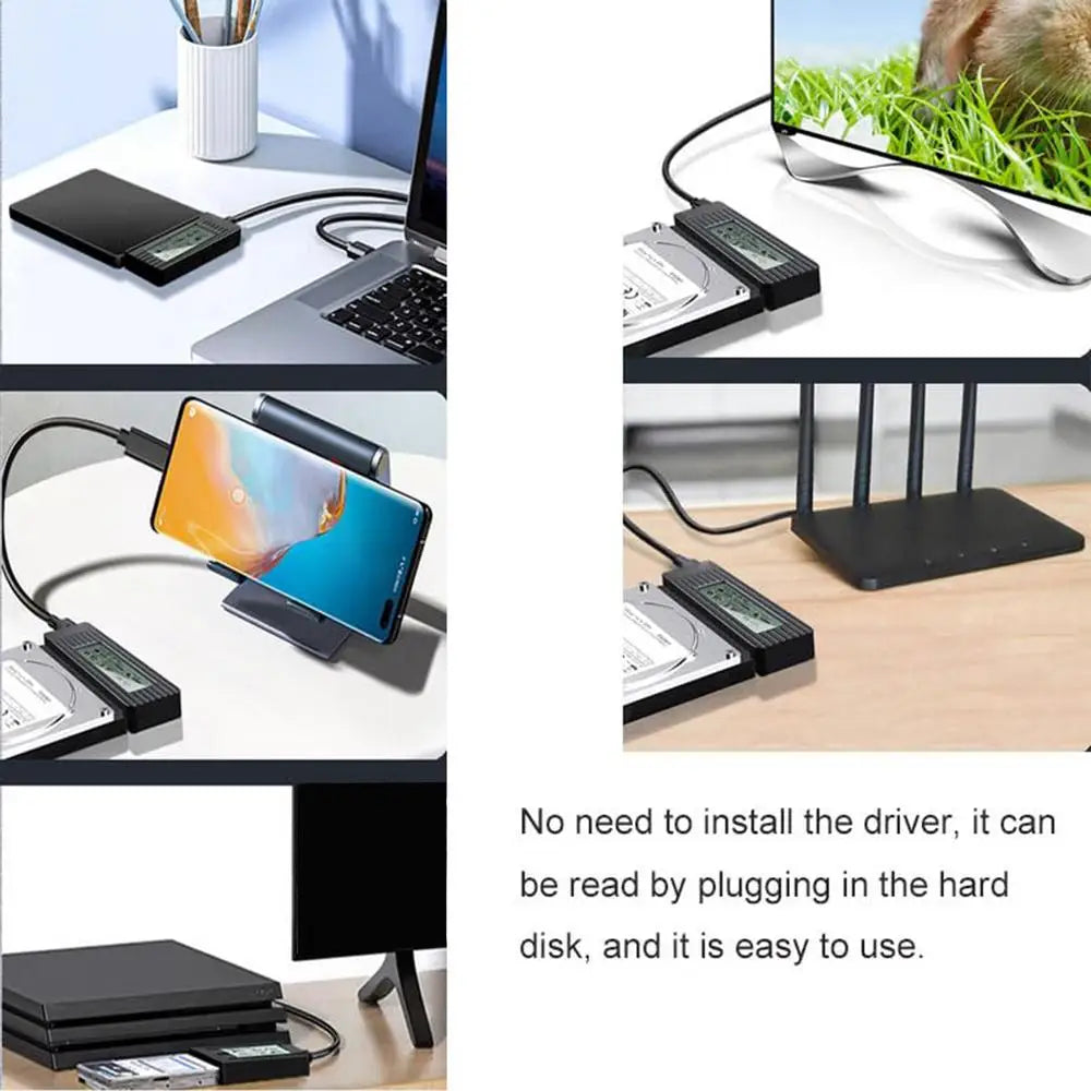 Hard Drive Recovery Kit External Hard Drive Reader Hard Drive Recovery Tool USB Hard Drive Adapter For Laptops Tablets Desktops