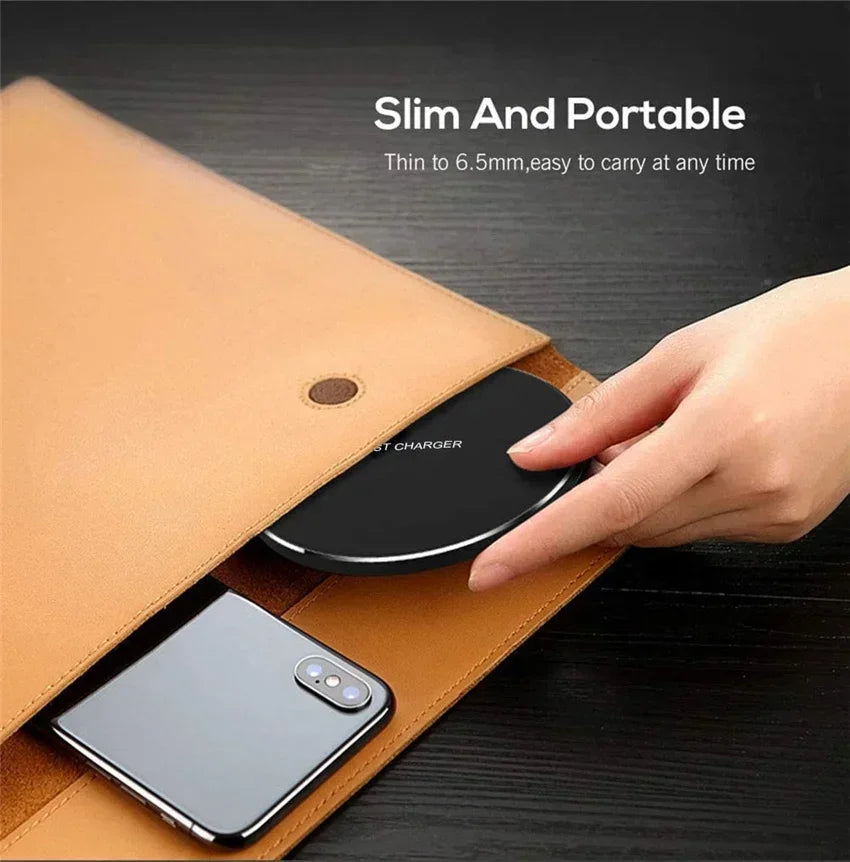 New Wireless Charger For iPhone 17 16 15 14 13 Pro Max Induction Fast Charging Pad Dock Station For Samsung S24 Xiaomi Huawei