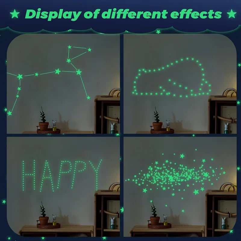 Glow in The Dark Wall Stickerst Adhesive Dots Luminous Ceiling Decals for Kids Bedroom Halloween Home Decoration
