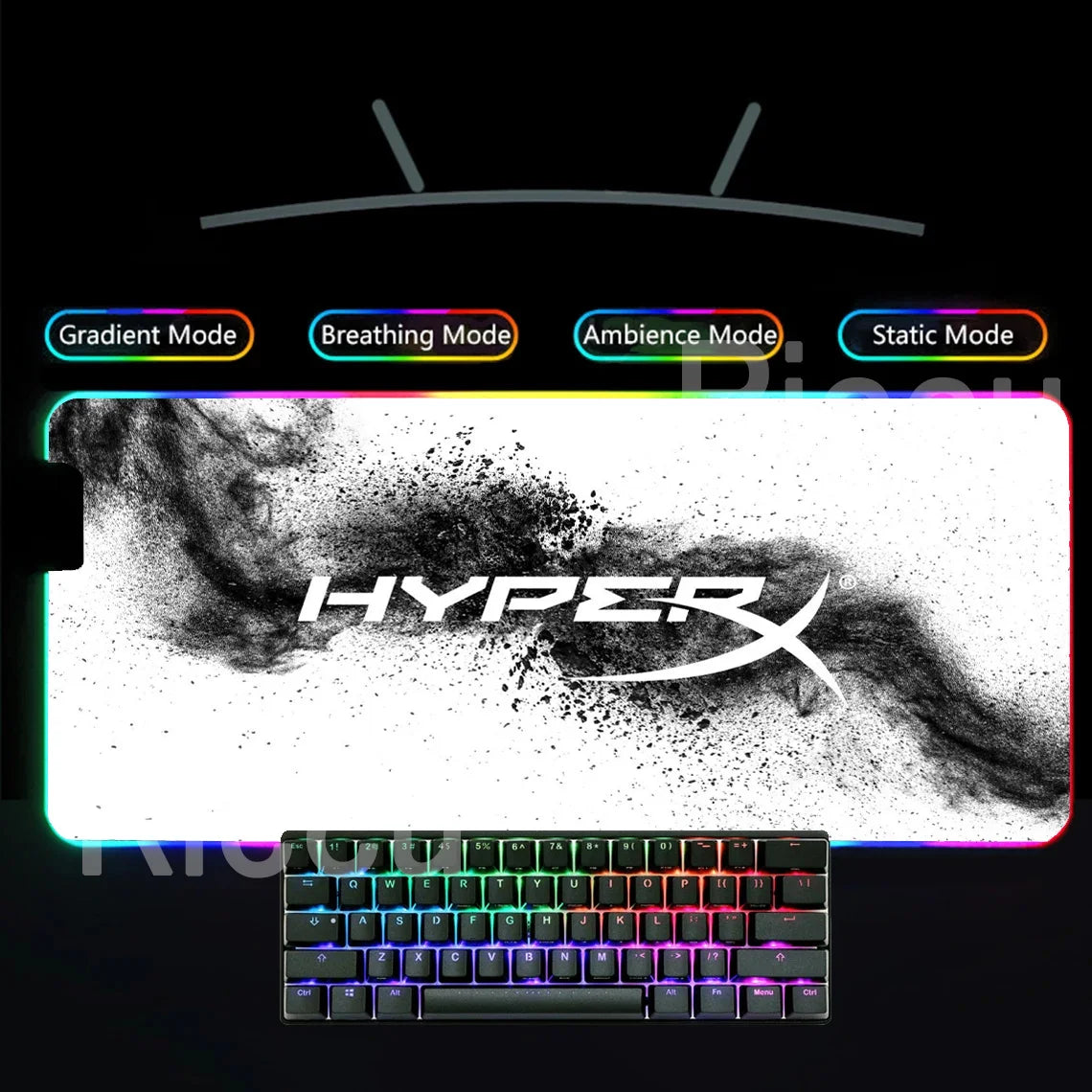 HYPERX RGB Large Mouse Pad Gaming Speed Mousepad Colorful LED Luminous XXL Game Computer Backlight Keyboard Accessories desk Mat