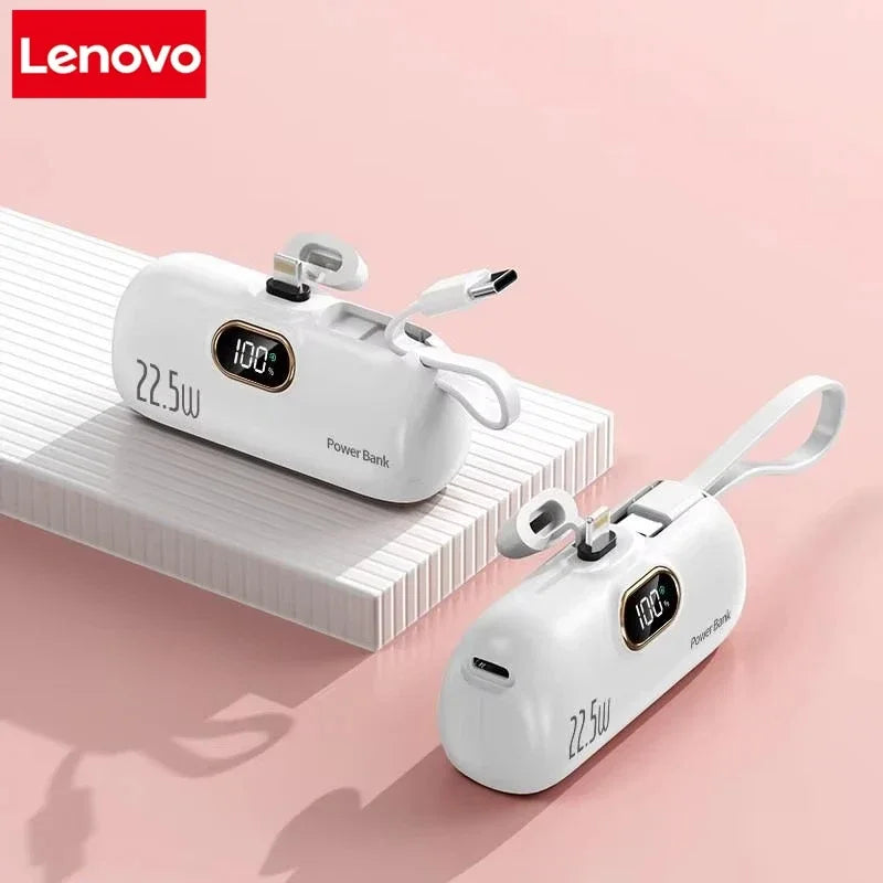 Lenovo Mini Convenient Mobile Power Bank 30000mAh Portable Fast Charging Suitable For iPhone For Samsung External Battery 2026