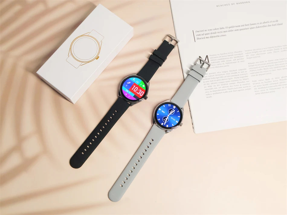 New Ultra Thin SmartWatch Men AMOLED 3D Screen Always Show Time Sports Fitness Waterproof Heart Rate Bluetooth Call Smartwatches