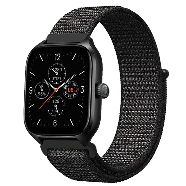 20mm 22mm Nylon Loop Strap for Amazfit GTR 42 47mm/GTR2/2e/3/3 Pro/4/GTS/GTS2/mini/3/4 Bracelet for Amazfit Bip-U-S/Stratos 2 2S
