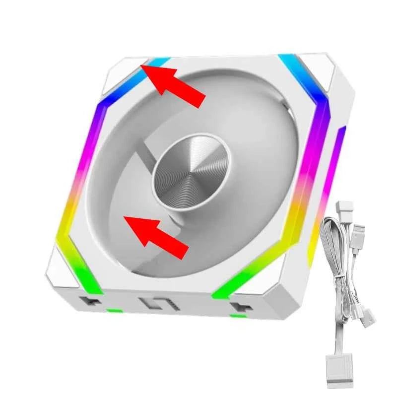 JUMPEAK CS120 ARGB Cooling Fan, 360mm/240mm, Modular Stackable Splicing PWM Silent RGB Fans For Gaming PC Case