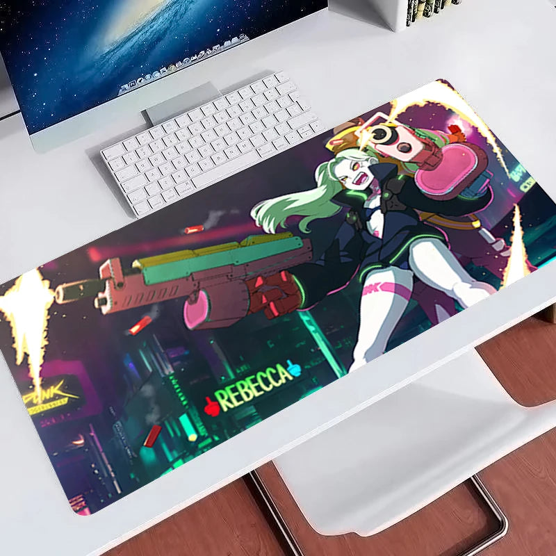 Cute cartoon Mouse Pads Rubber Extended Gamer Desk mat Large Computer Keyboard Pad C-cyberpunk Rebecca Colorful gaming mousepad