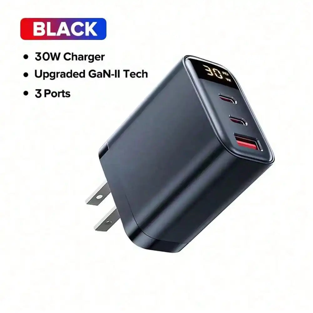 85W 65W GaN Fast Charger 3 Ports USB C PD QC4.0 Wall Charger Portable Travel Multi Port Phone Laptop Fast Charging Adapter For iPhone Samsung Android