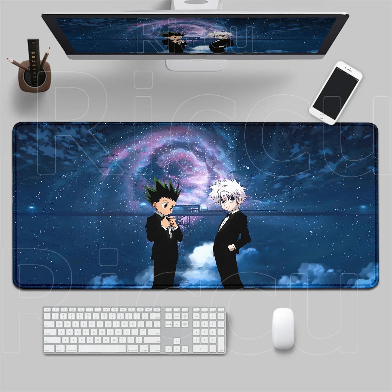 New Hxh Large Mousepad Hunter X Hunter Mouse Pad XXL Gaming Accessories Office Gamer Keyboard Desk Mat Non-Slip Laptop Anime Rug