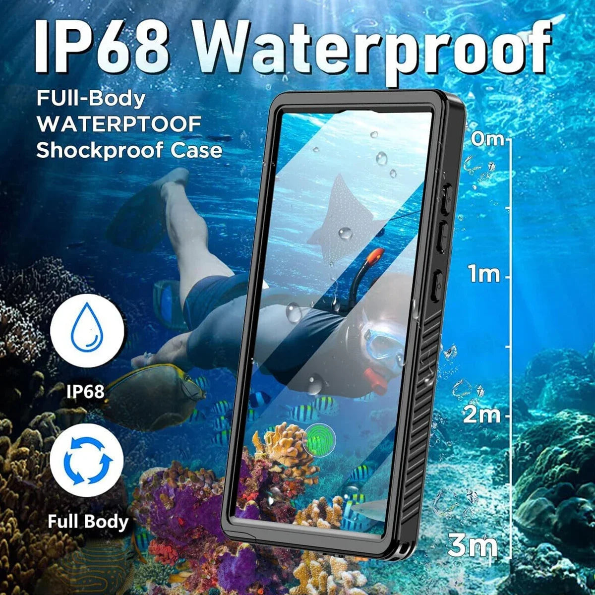 IP68 Shellbox Waterproof Case For Samsung Galaxy S26 S25 S24 S23 S22 Ultra FE A54 A14 5G Outdoor Sports Diving Protective Cover