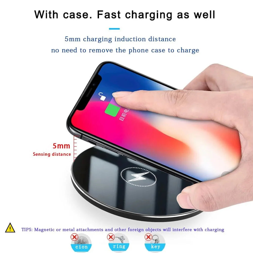 Universal Wireless Charger for Apple iPhone 17/16/15 pro Max Samsung Galaxy S22/S21 Huawei Xiaomi  Google Pixel - Compatible wireless chargers