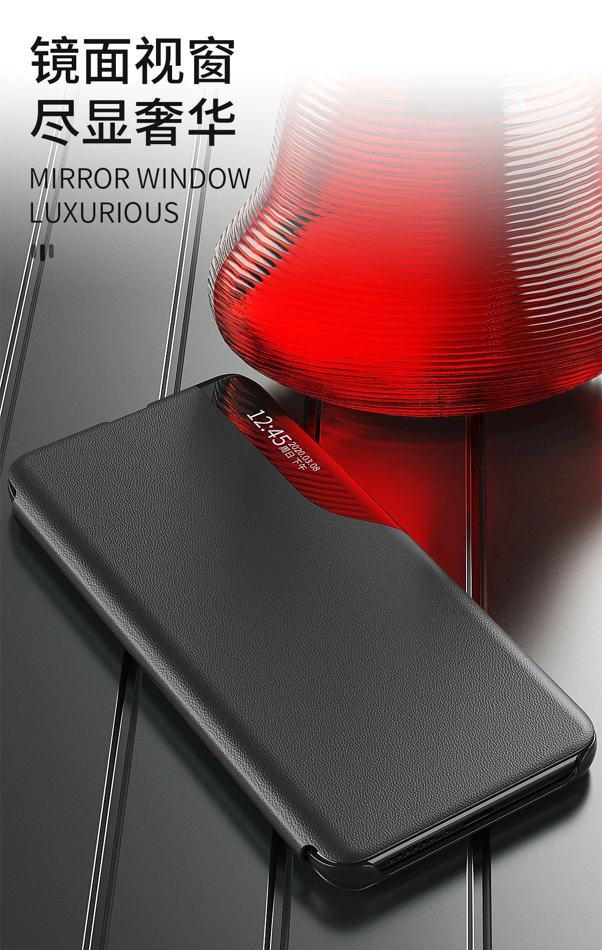 Smart View Window Leather Flip Phone Case with Kickstand For Samsung S26 Ultra S25 Edge S24 S23 S21 S20 FE S22 Plus + Note 20