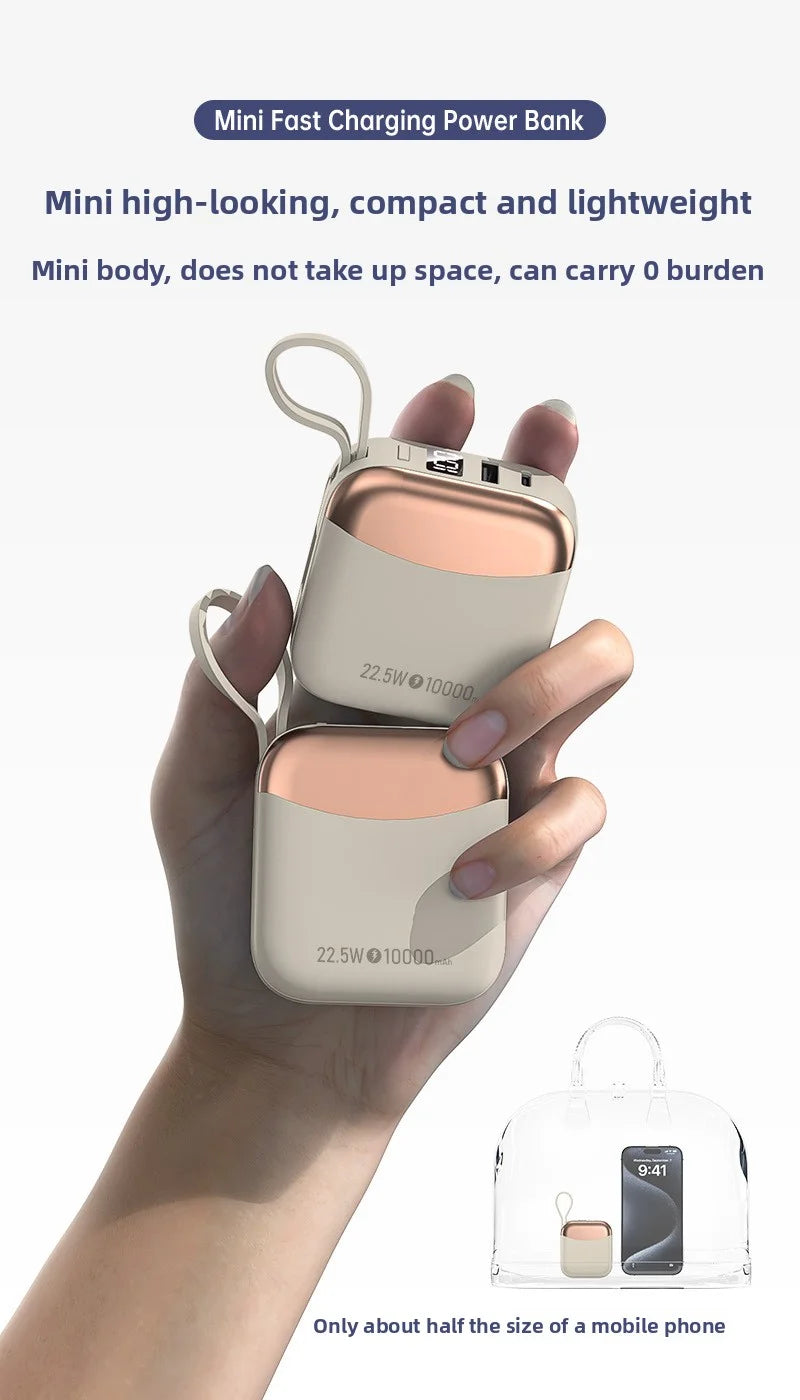 10000mAh Mini Power Bank  Fast Charge Powerbank CCC Chinese Certification External Battery for iPhone Xiaomi Huawei Samsung