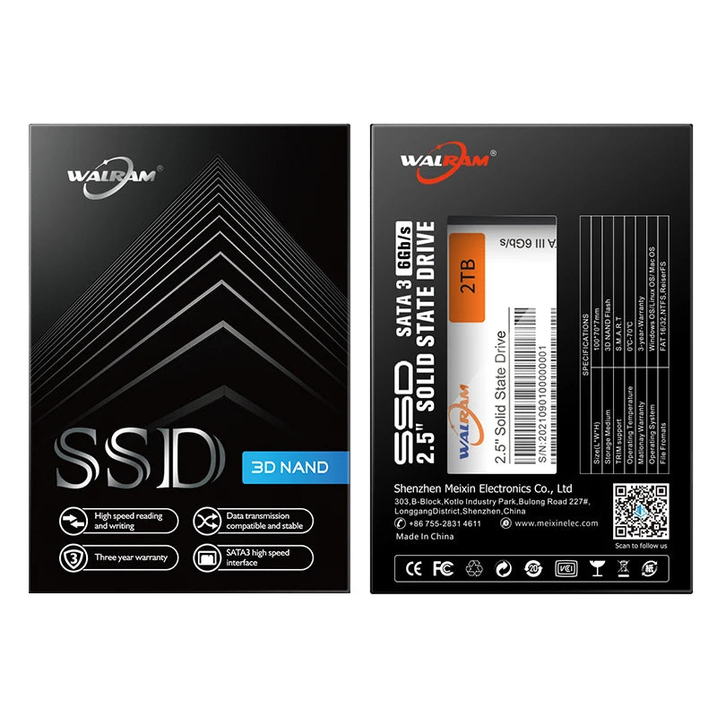 WALRAM SSD 512gb 2.5 SATA3 120GB 240GB 128GB 256GB 480GB 500GB Hard Disk HDD Solid State Drive For Desktop PC Laptop Ssd 1tb - WinSupport Tech