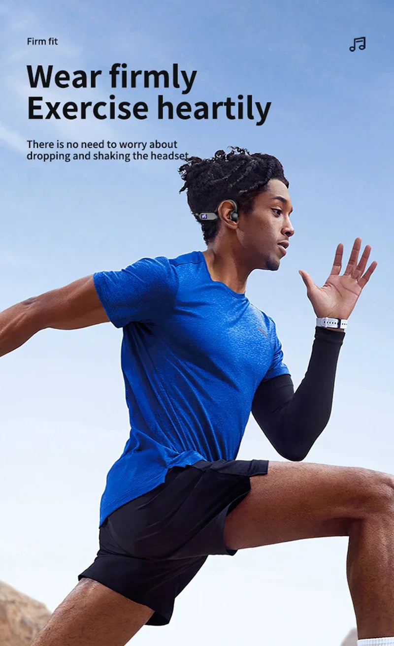 Wireless Earphone Bone Conduction Sport Swimming Bluetooth Compatible Earphones Hand-free With Mic For Sports Earbud 2026