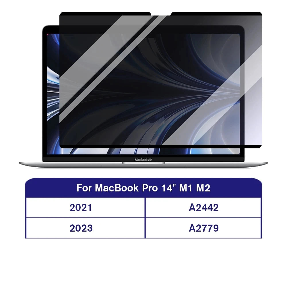Magnetic Privacy Screen Protector For Macbook M1 M2 Air A2337 A2681 A2442 Pro14 13 16 A2485 2023 Anti-glare/spy Anti-peep Film
