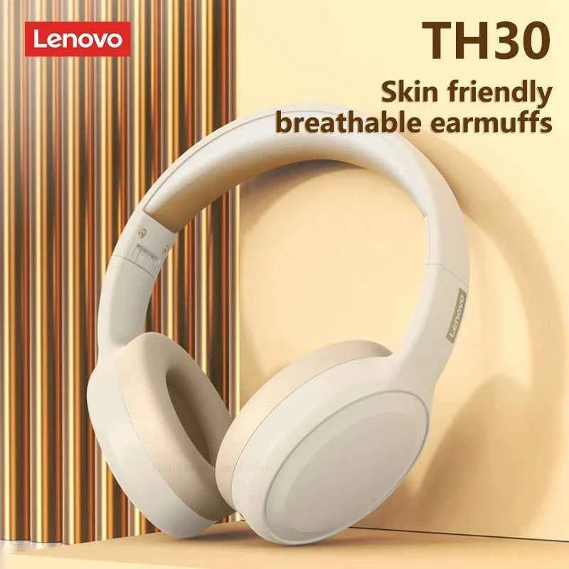 Lenovo TH30 Wireless Bluetooth Headphones with Headwear Earmuffs, Sports Earphones, Esports Games with Microphone