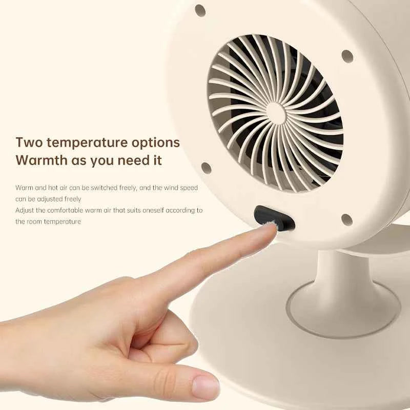 500W Electric Heater Quick Heating Compact 90° Adjustable Angle Portable Desktop Heater Silent Energy Efficient For Home Office