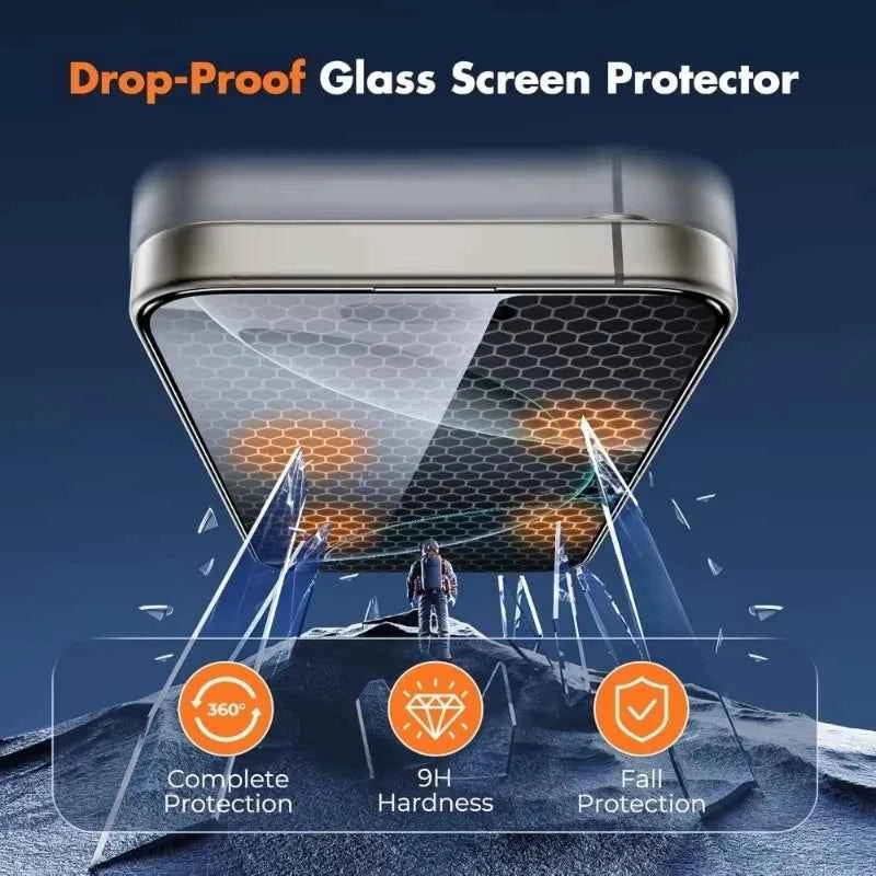 Dust Free Easy Installation HD Screen Protectors For iPhone 17 16 15 14 Plus 13 12 Mini 11 Pro Max XR X XS 17 Air Tempered Glass