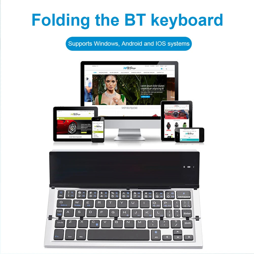 Wireless Folding Keyboard BT 5.1 Numeric Keypad for IOS Android Windows for Ipad Tablet Portable Mini Digital Keypad