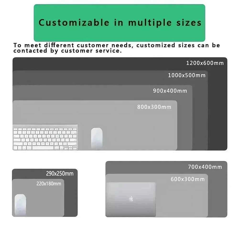 Black Gaming Mousepad XXL Rubber Non-slip Office Deskmat Anime Girl Playmat C-Cyberpunks Style Lock Edge PC Keyboard Accessories