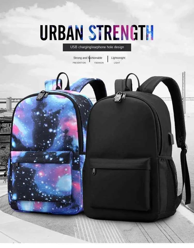 Attack on Titan Anime Print School Backpack Anti-Theft Laptop Bag for Boys Girls with Pencil Case