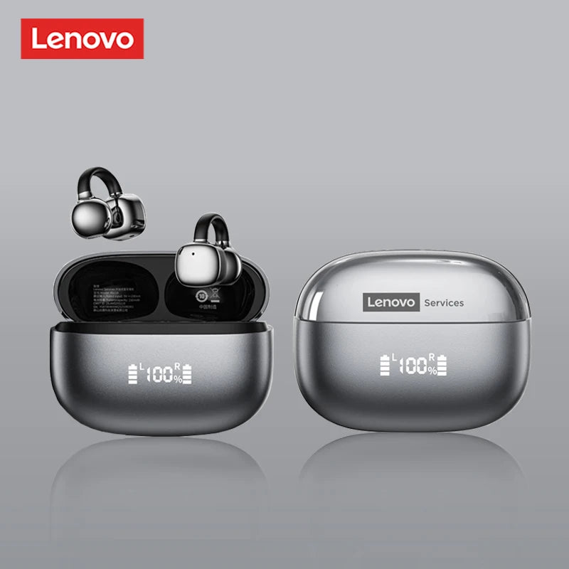 Lenovo Open Ear Wireless Earbuds Bluetooth 6.0 Comfort Clip On Gaming Sports Earphones LED Digital Power Display RS119 Pro