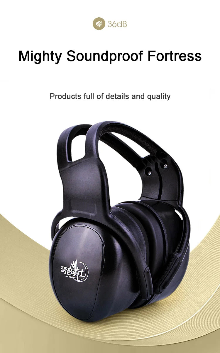Soundproof Earmuffs Professional Protection Adult Anti-Noise Students Learn Noise Reduction Quiet Industrial Earmuffs 36db
