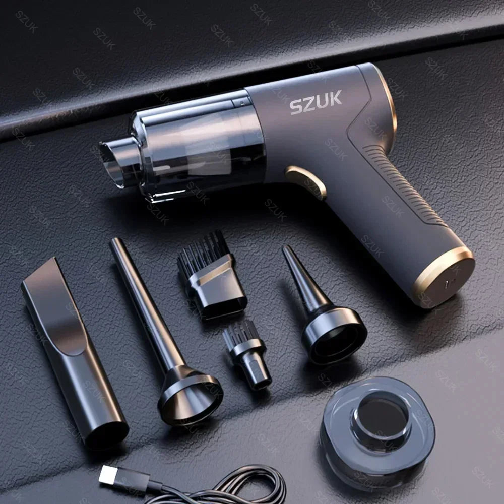 SZUK 17000PA Powerful Vacuum Cleaner Mini Cordless Portable Car Vacuum Cleaner for Home Appliance Handheld Blower Car Cleaner