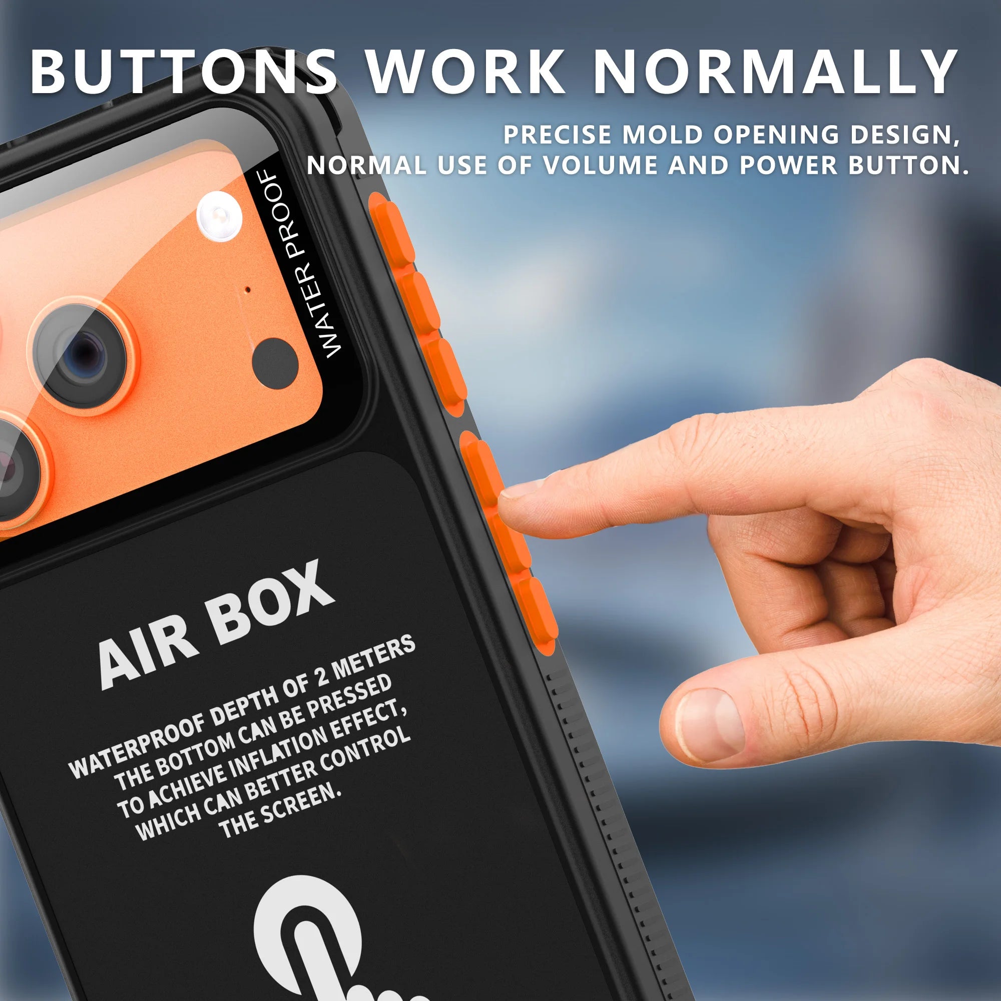 This brand-new touch-enabled IP68 waterproof phone case is suitable for iPhone 16 PRO MAX, 17, 15, 14, 13, 11PRO, and 12