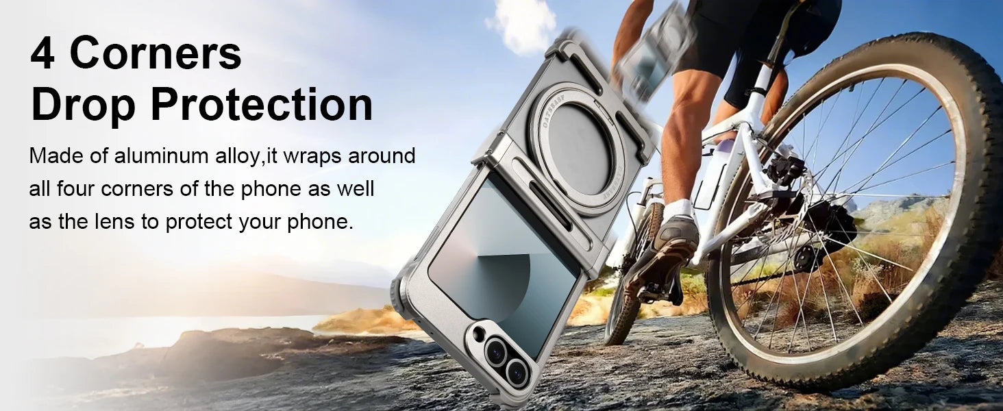 Eary for Samsung Galaxy Z Flip 7 6 Case for MagSafe 360°Rotatable Magnetic Kickstand Ultra-Thin Shockproof Protective 7 6 Cover