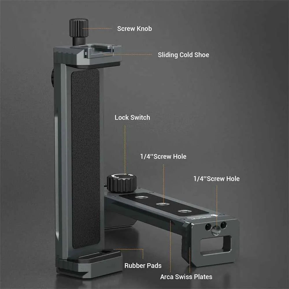 LEAPLIGHT Universal Aluminum Tablet Phone Stand Holder Clip Tripod Adjustable Bracket for Phones Ipro Tablets Tablet Holder