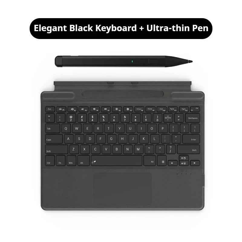 2025 New Color Microsoft Surface Pro 8/9/X/10/11 Bluetooth Magnetic Keyboard with Pen Slot,Touchpad and 7-color Backlit Keyboard
