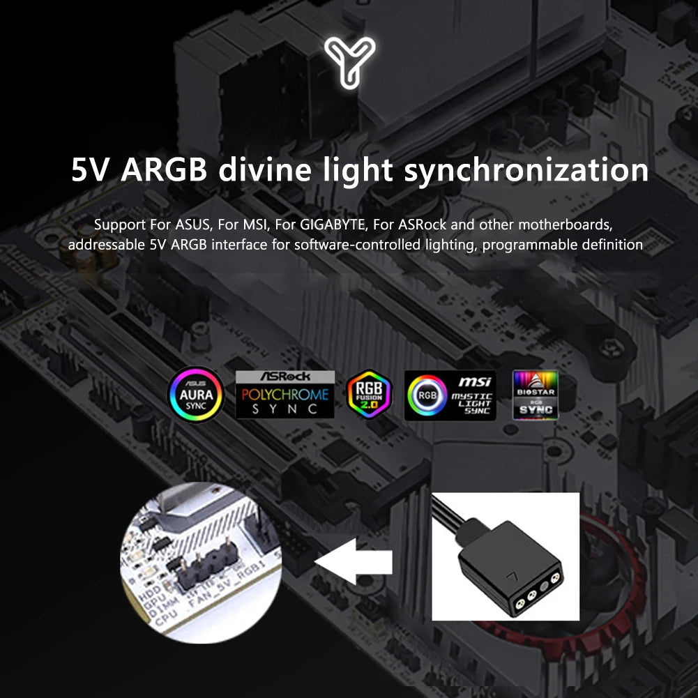 120mm CPU Cooler Fan – 5V 3Pin ARGB / 12V 4-Pin PWM