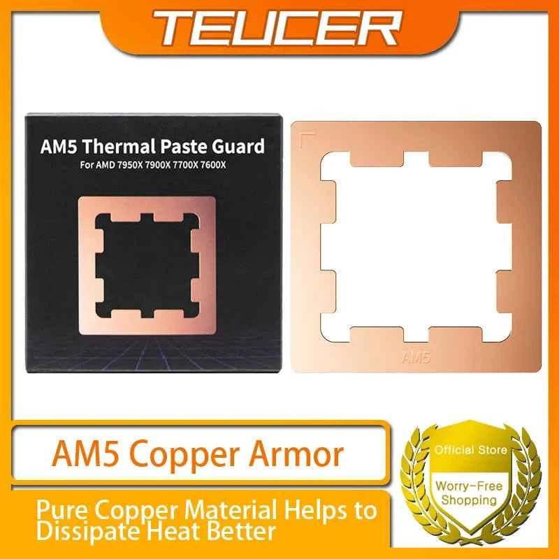 TEUCER AM5 CPU Anti-bending Bracket Bending Corrector Pure Copper Material Adapted to AMD 7950X 7900X 7700X 7600X