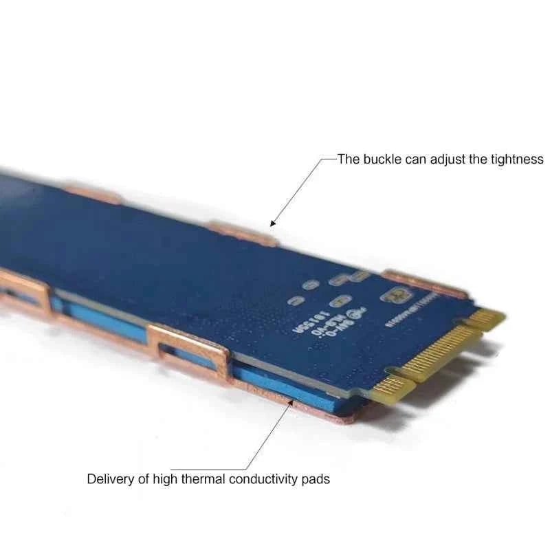 TN80 M.2 NVME 2280 2242 2230 Universal SSD Heatsink Pure Copper PS5 Radiator Solid State Drives Cooler Silicone for Laptop PC