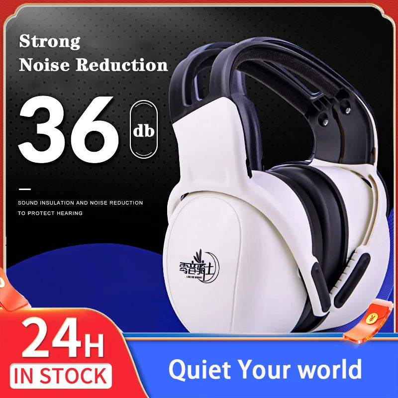 Soundproof Earmuffs Professional Protection Adult Anti-Noise Students Learn Noise Reduction Quiet Industrial Earmuffs 36db
