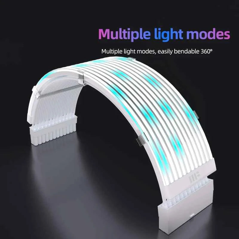 METALFISH ARGB Extension Cable for Computer Power Supply – Motherboard 24PIN & GPU 8PIN, ARGB Sync/Asyn Optional