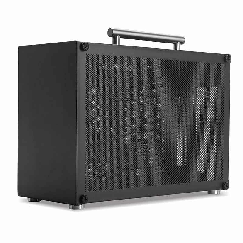 METALFISH T60 Mini ITX Black Case 9L Gaming Computer Chassis Compact transparent PC Support SFX PSU/300mm GPU