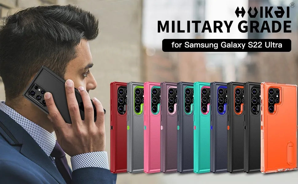 Case For Samsung Galaxy S26 Ultra S25 Edge S24 S23 S22 Heavy Anti-Scratch Rugged Protective Kickstand Full Body Shockproof Cover