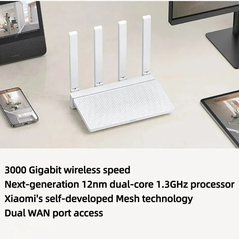 Xiaomi Router AX3000T 2.4G 5G Mesh Technology WiFi 6 Efficient Wall Penetration Children Online Protection WiFi Router - WinSupport Tech