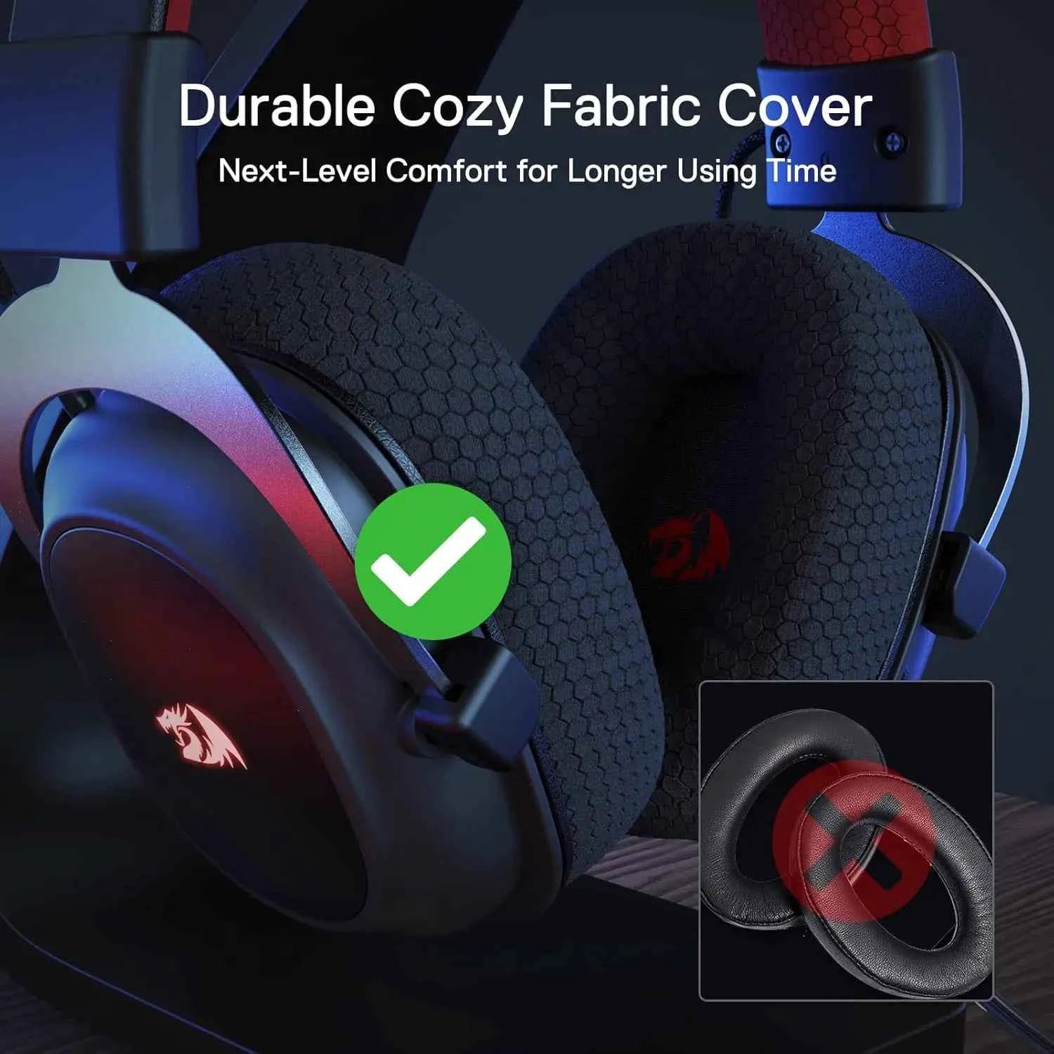 Redragon H510 PRO Zeus-X RGB Wireless Gaming Headset 7.1 Surround Sound 53MM Audio Drivers  Multi Platforms Headphone